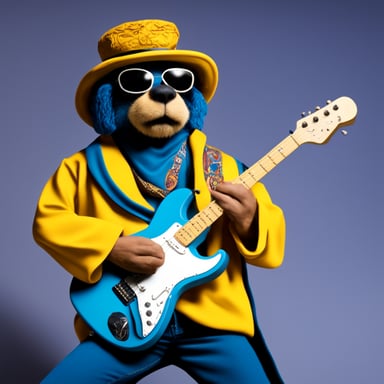 Go Blue Gopher as Jimi Hendrix