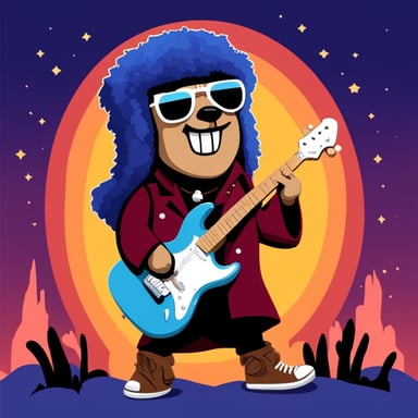 Go Blue Gopher as Jimi Hendrix
