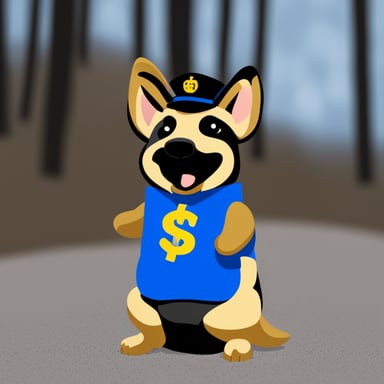 Go Blue Gopher as a German Shepherd