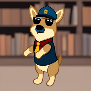 Go Blue Gopher as a German Shepherd