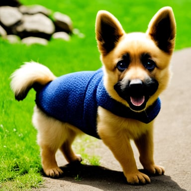 Go Blue Gopher is a mix between a gopher and a German shepherd.