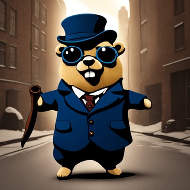 Go Blue Gopher as a Peaky Blinder.