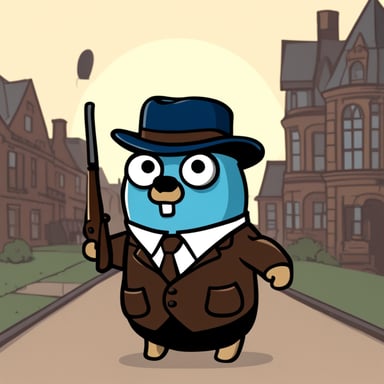 Go Blue Gopher as a Peaky Blinder.