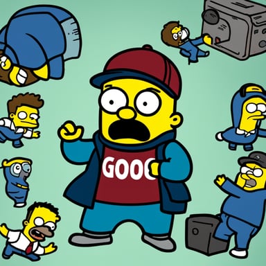 Go Blue Gopher as a character in The Simpsons.