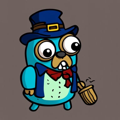 Go Blue Gopher as a zombie.
