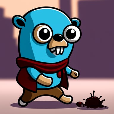 Go Blue Gopher as a zombie.