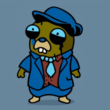 Go Blue Gopher as a zombie.