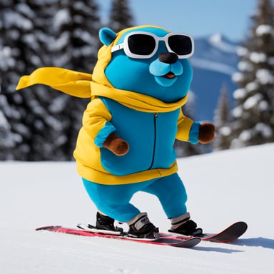 Go Blue Gopher was dancing to Astrix while skiing.