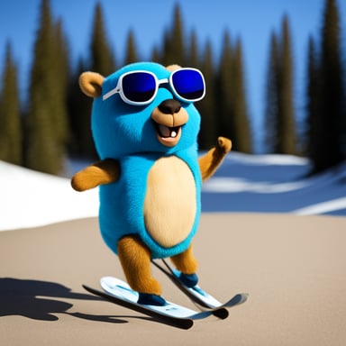 Go Blue Gopher was dancing to Astrix while skiing.