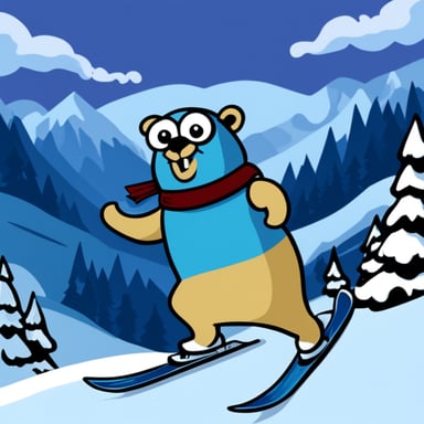 Go Blue Gopher was dancing to Astrix while skiing.