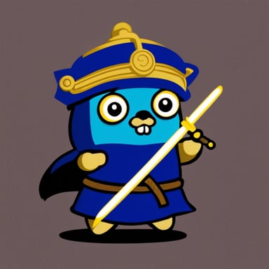 Go Blue Gopher as a samurai.