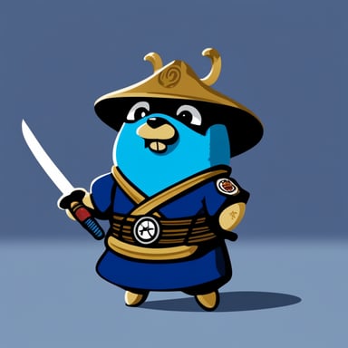 Go Blue Gopher as a samurai.
