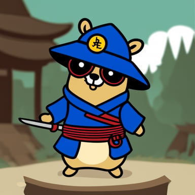 Go Blue Gopher as a samurai.