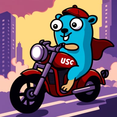 Go Blue Gopher riding on a thunder.