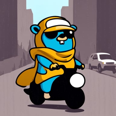 Go Blue Gopher riding on a thunder.