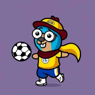 Go blue gopher as Neymar.