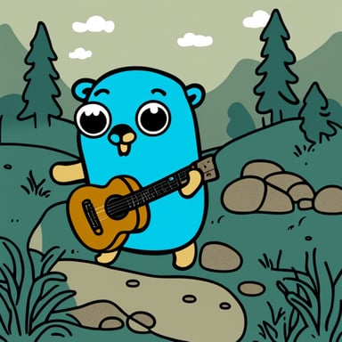Grunge rock Go Blue Gopher