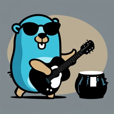 Grunge rock Go Blue Gopher