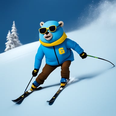 Go Blue Gopher skiing