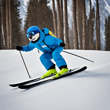 Go Blue Gopher skiing