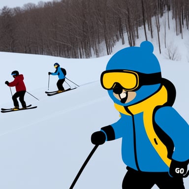Go Blue Gopher skiing