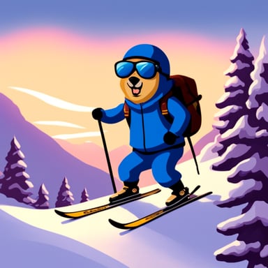 Go Blue Gopher skiing