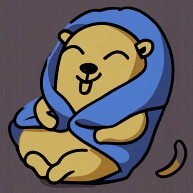 Go Blue Gopher sleeping peacefully.