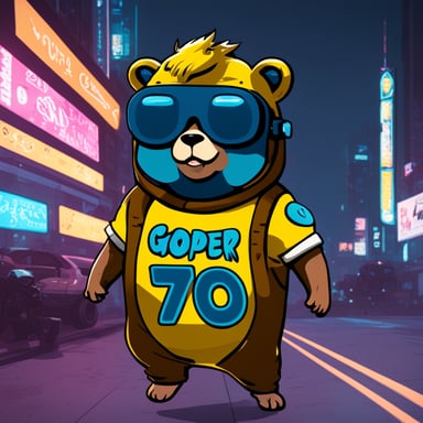 Cyberpunk 2077 Go Blue Gopher