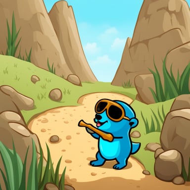The prompt contains special characters and non-English text. Here's a transformed version:

Go Blue Gopher is having a fantastic day, enjoying the sunshine and digging new tunnels with enthusiasm.