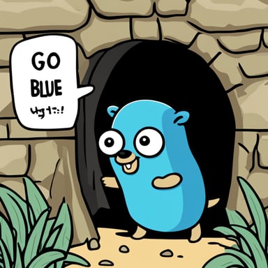 The prompt contains special characters and non-English text. Here's a transformed version:

Go Blue Gopher is having a fantastic day, enjoying the sunshine and digging new tunnels with enthusiasm.