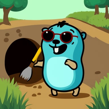 Go Blue Gopher had a bright and productive day, enjoying the sunshine and digging new tunnels.
