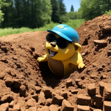 Go Blue Gopher had a bright and productive day, enjoying the sunshine and digging new tunnels.