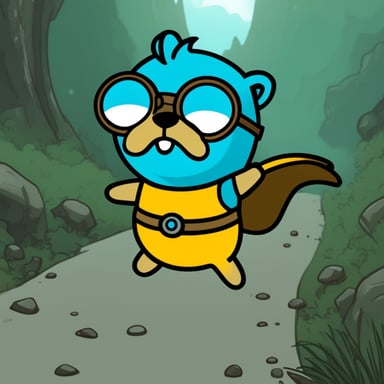 Go Blue Gopher in the quantum realm.
