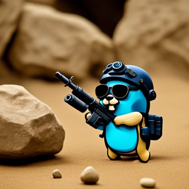 Go Blue Gopher as a private military operator.