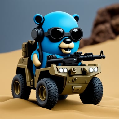 Go Blue Gopher as a private military operator.