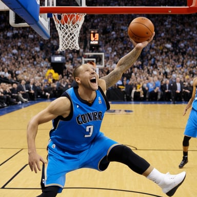 Go Blue Gopher in the NBA dunking over Wemby.