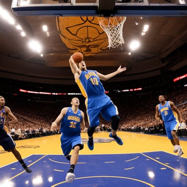 Go Blue Gopher in the NBA dunking over Wemby.