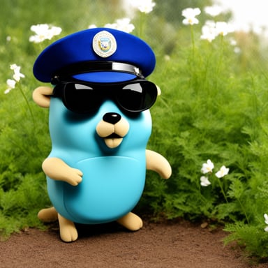 Special police unit go blue gopher.