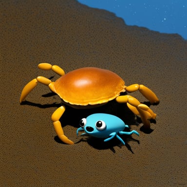 Go blue gopher makes friends with rust crab.