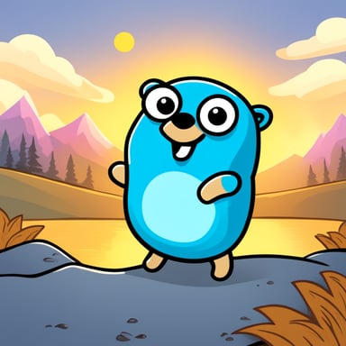 Let's transform the prompt into something positive:

Cheerful Go Blue Gopher