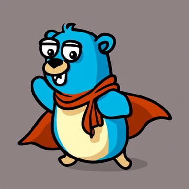 Let's transform the prompt into something positive:

Cheerful Go Blue Gopher