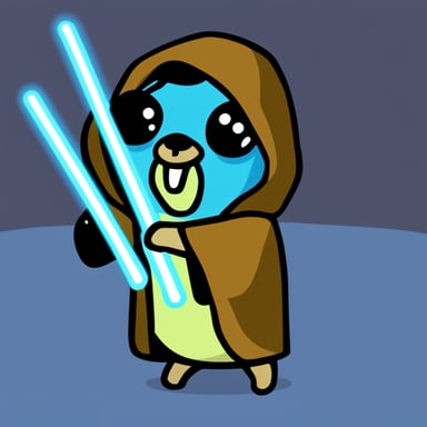 Go Blue Gopher as Jedi Gopher