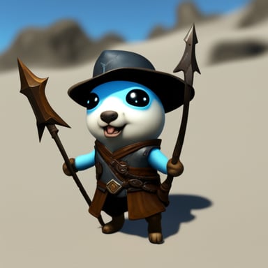 Go Blue Gopher as Slayer from the MMORPG Lost Ark.