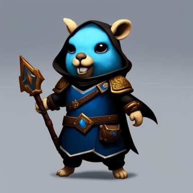 Go Blue Gopher as Slayer from the MMORPG Lost Ark.