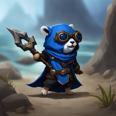 Go Blue Gopher as Slayer from the MMORPG Lost Ark.