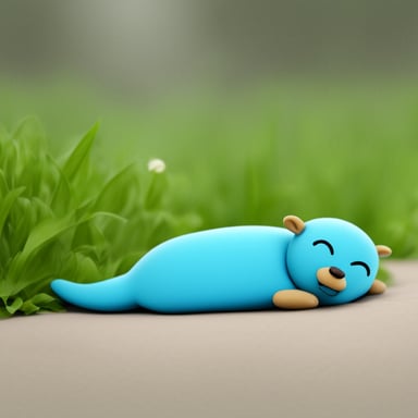 Go Blue Gopher sleeping happily.