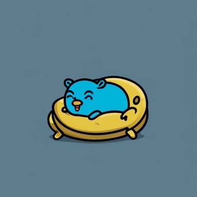 Go Blue Gopher sleeping happily.