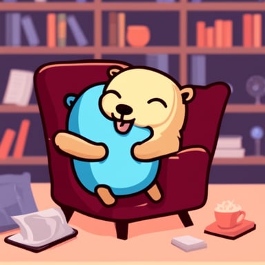 Go Blue Gopher sleeping happily.