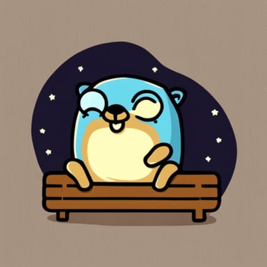 Go Blue Gopher sleeping happily.