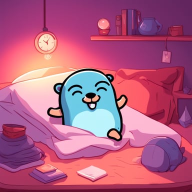 Go Blue Gopher is happily sleeping.